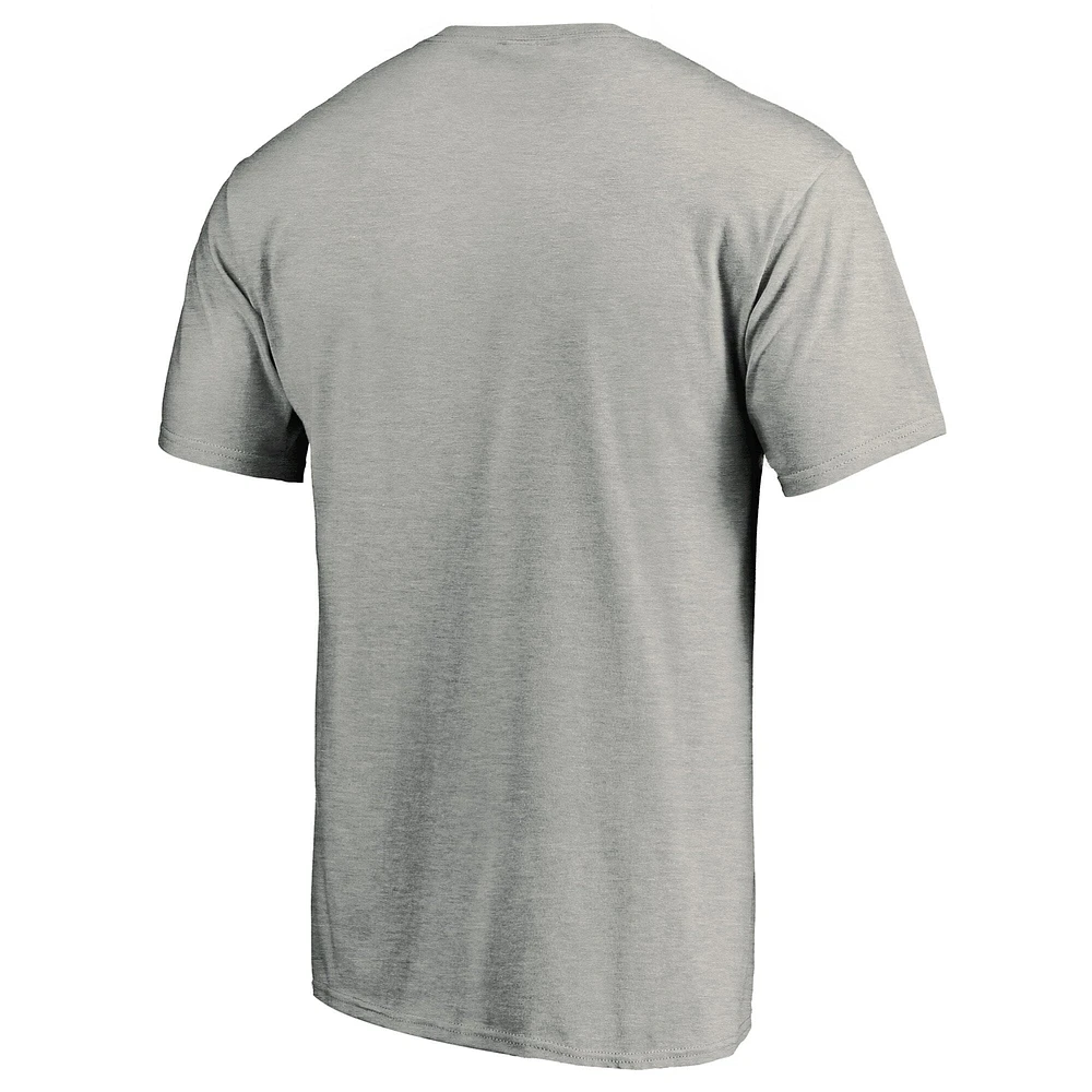 Men's Fanatics Heather Gray Tampa Bay Rays Official Logo T-Shirt