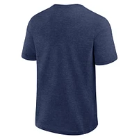 Men's Fanatics Heather Navy Tampa Bay Rays Top Notch T-Shirt