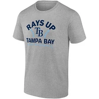 Men's Fanatics Heathered Gray Tampa Bay Rays Iconic Go for Two T-Shirt