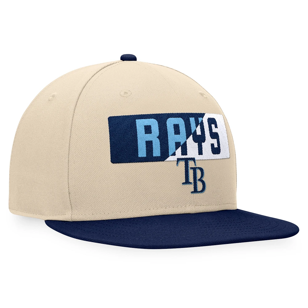 Casquette Snapback Cycle Snapback des Rays de Tampa Bay Fanatics kaki/bleu marine pour hommes