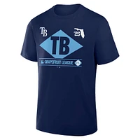 T-shirt True Icon de la Ligue des pamplemousses l'entraînement printemps 2025 Tampa Bay Rays pour hommes Fanatics Navy