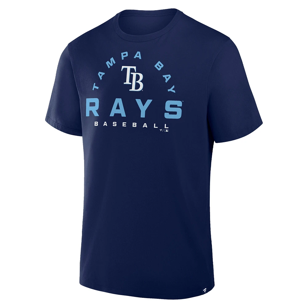 T-shirt Fanatics bleu marine Tampa Bay Rays Clubhouse Legacy Primary Play pour homme