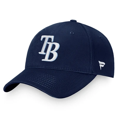 Casquette ajustable Fanatics Navy Tampa Bay Rays Core pour hommes