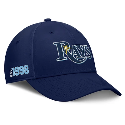 Casquette Fanatics pour homme bleu marine Tampa Bay Rays Fundamental Tag Flex