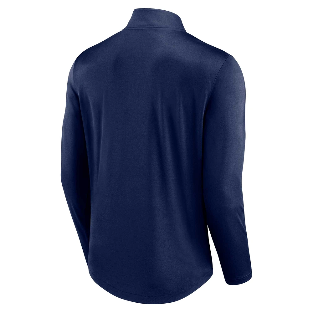 Men's Fanatics Navy Tampa Bay Rays Quarterback Quarter-Zip Top