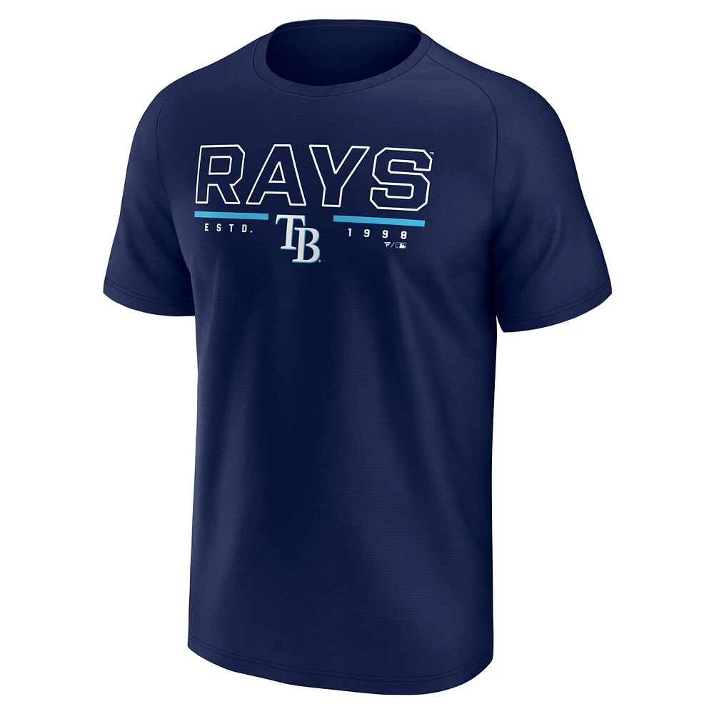 Men's Fanatics  Navy Tampa Bay Rays Raglan T-Shirt