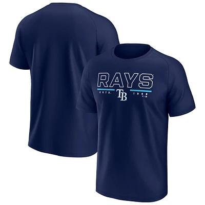 Men's Fanatics  Navy Tampa Bay Rays Raglan T-Shirt