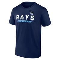 T-shirt Fanatics bleu marine pour homme de l'équipe des Tampa Bay Rays