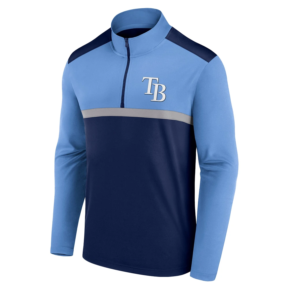 Men's Fanatics Navy Tampa Bay Rays Unstoppable Quarter-Zip Top