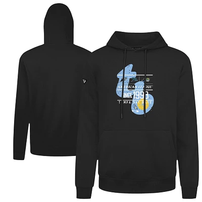 Sweat à capuche noir effet vieilli Podium Acumen pour homme de la collection Cooperstown des Rays Tampa Bay Levelwear