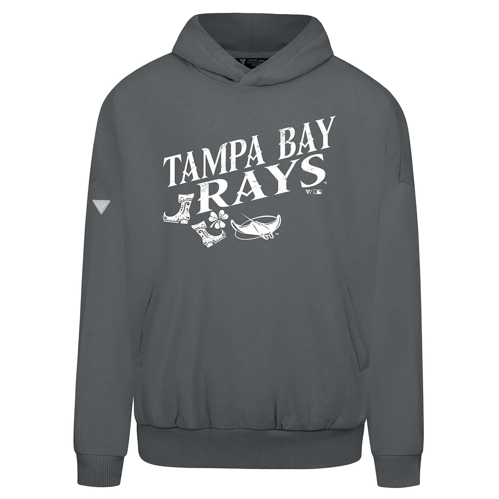 Sweat à capuche gris Tampa Bay Rays St. Patrick's Day pour homme Levelwear