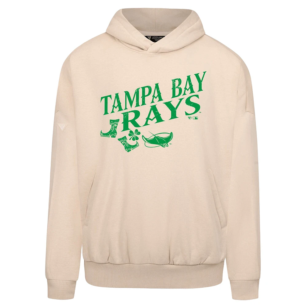 Sweat à capuche kaki Tampa Bay Rays pour homme de Levelwear la Saint-Patrick