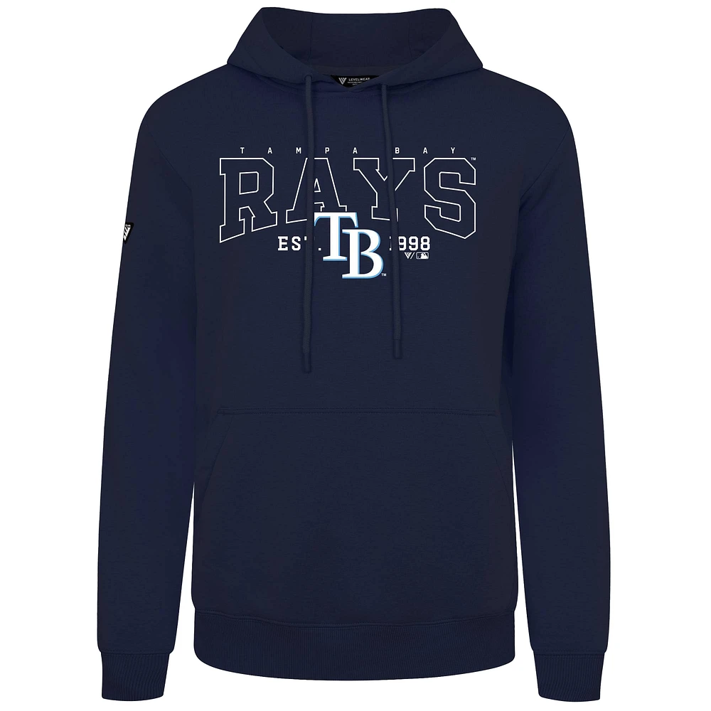Sweat à capuche bleu marine pour homme Levelwear des Rays de Tampa Bay Accolade Podium Textbook