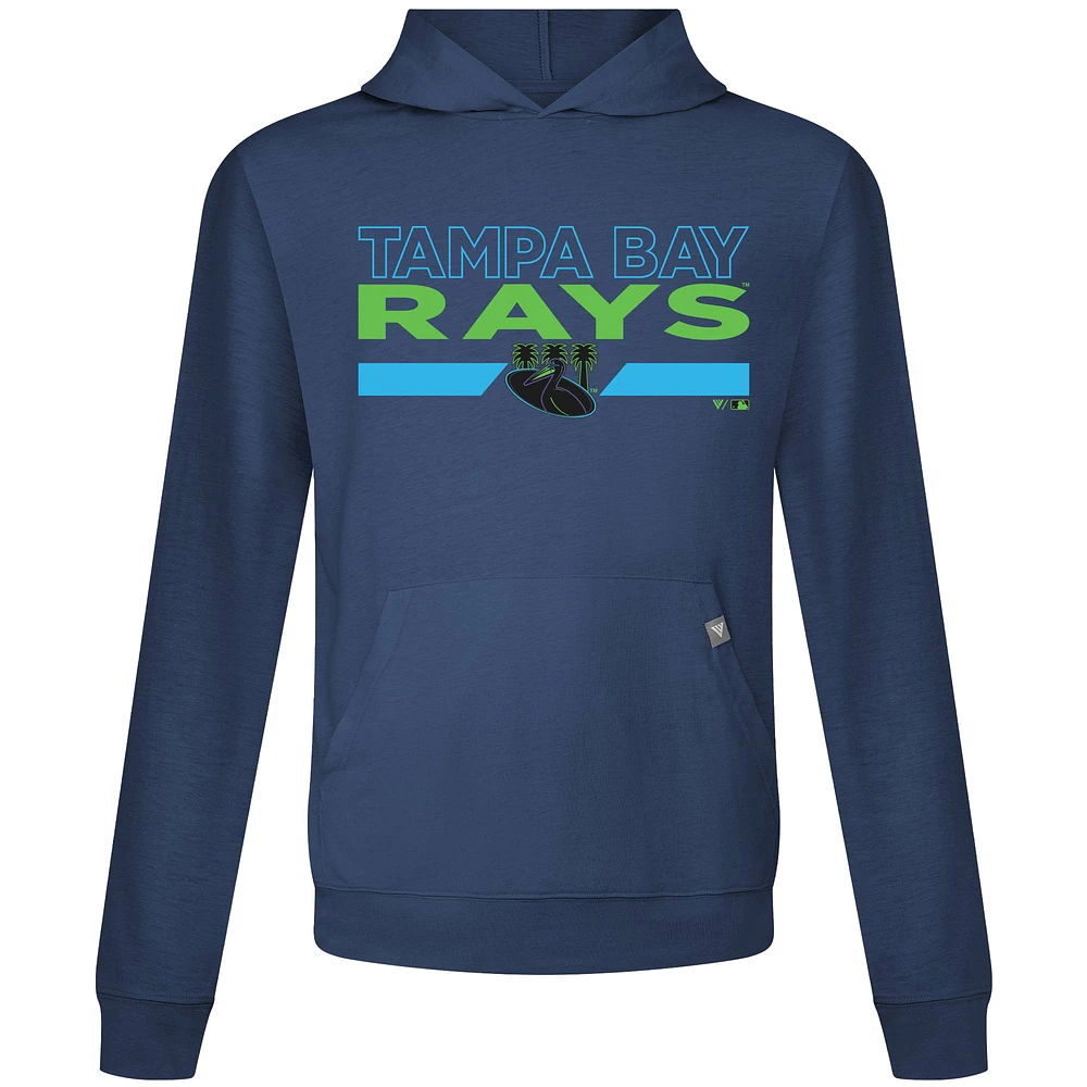 Sweat à capuche bleu marine pour homme Levelwear Tampa Bay Rays City Connect Relay No Hitter