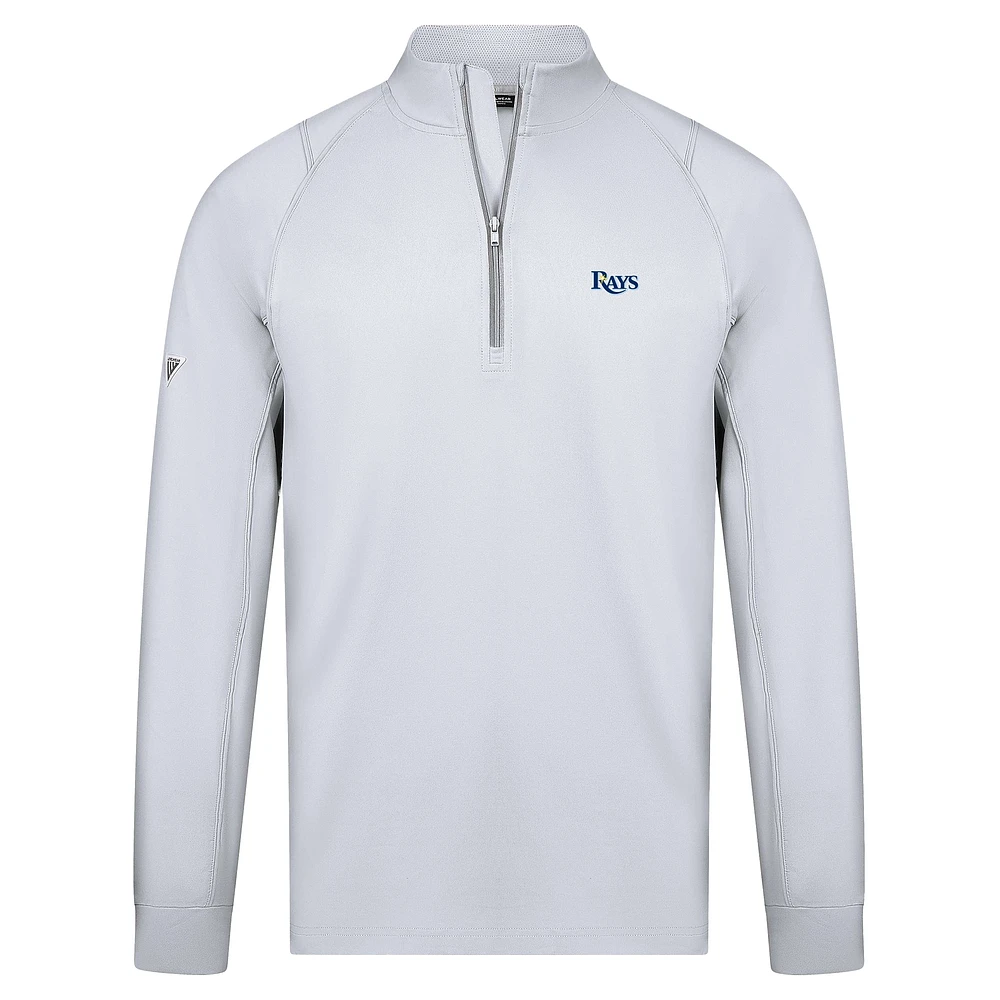 Men's Levelwear White Tampa Bay Rays Theory Insignia 2.0 Quarter-Zip Pullover Top