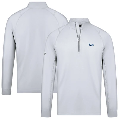 Men's Levelwear White Tampa Bay Rays Theory Insignia 2.0 Quarter-Zip Pullover Top