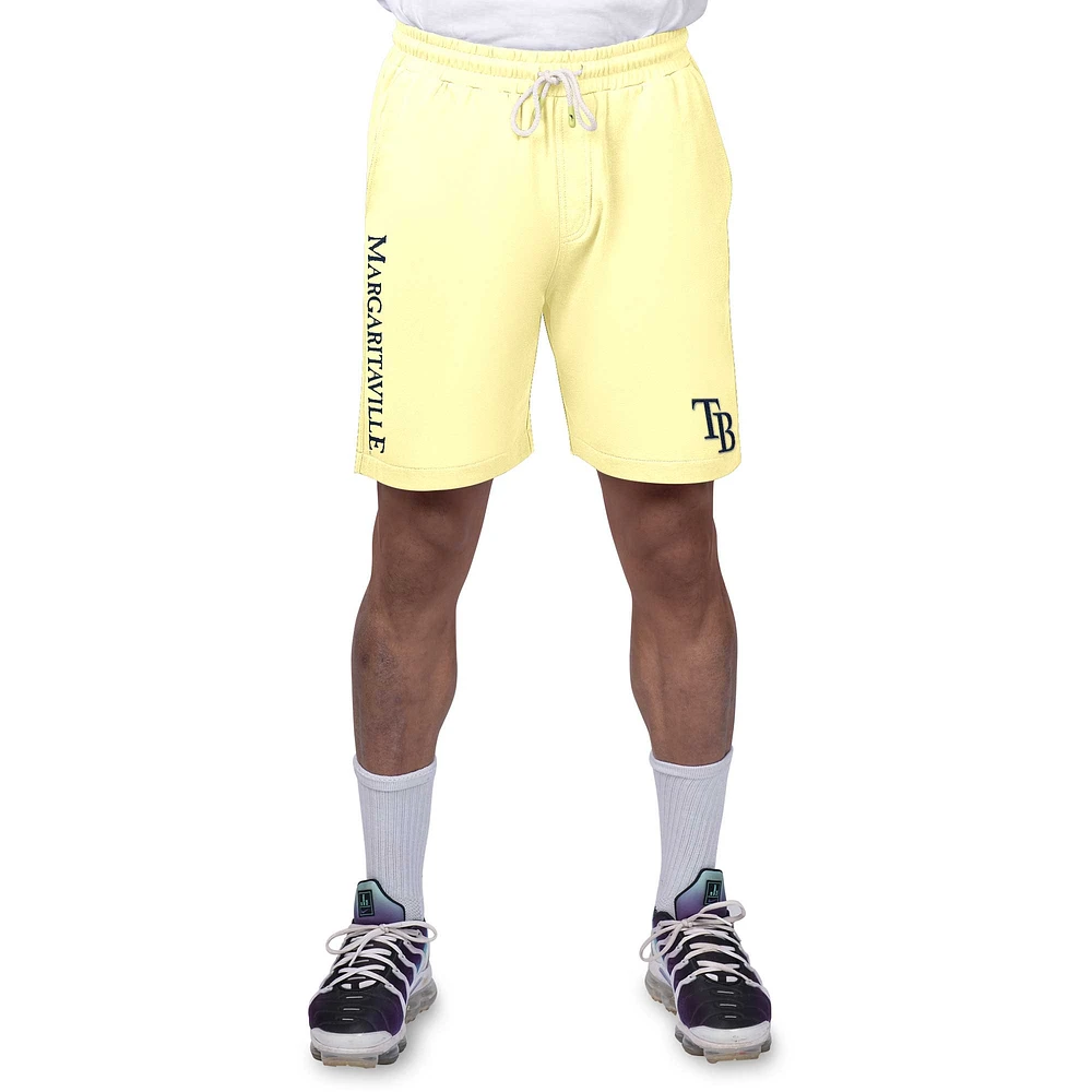 Short en French Terry pêche jaune Margaritaville pour hommes des Rays de Tampa Bay