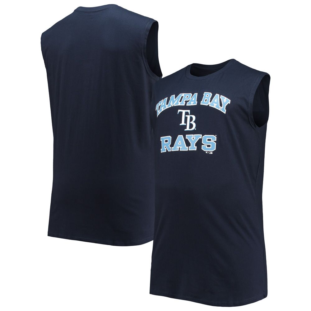 Profile Men's Navy Tampa Bay Rays Big & Tall Jersey Muscle Tank Top