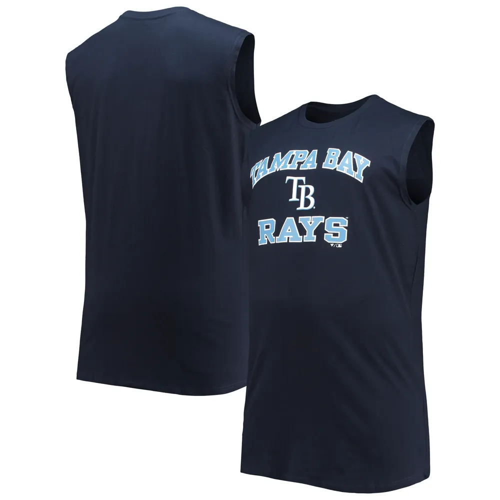 Lids Tampa Bay Rays Big & Tall Jersey Muscle Tank Top - Navy