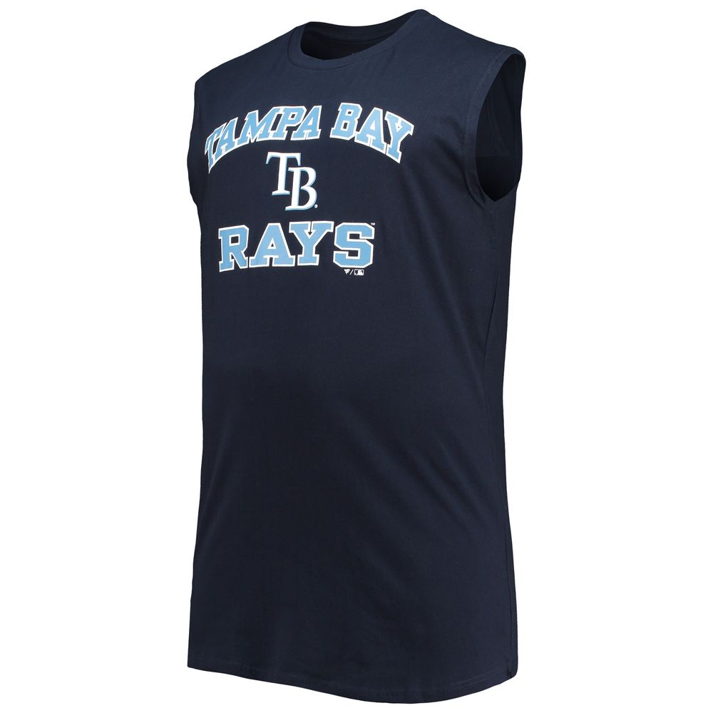 Profile Men's Navy Tampa Bay Rays Big & Tall Jersey Muscle Tank Top