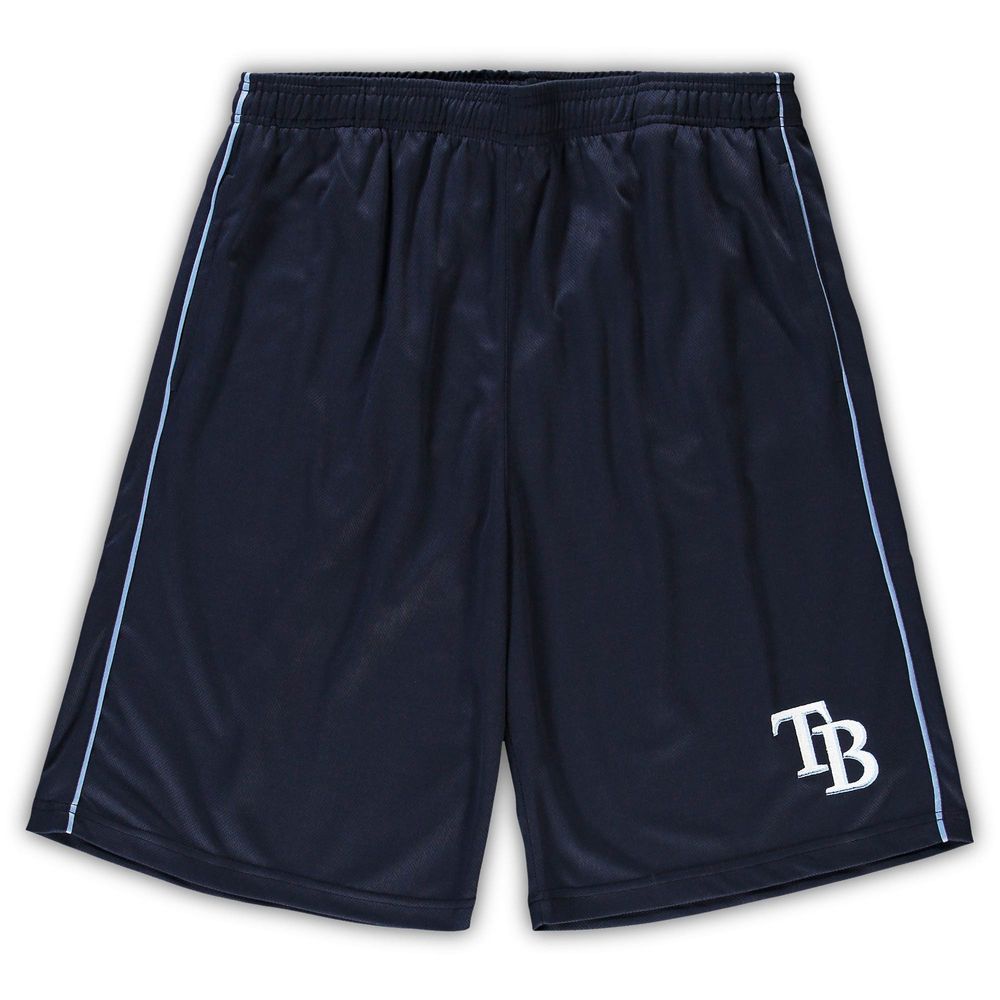 Men's Navy Tampa Bay Rays Big & Tall Mesh Shorts