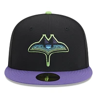 Casquette ajustée 59FIFTY Tampa Bay Rays 2024 City Connect New Era pour homme, noire