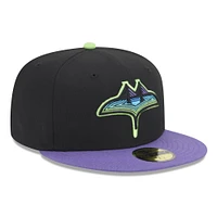 Casquette ajustée 59FIFTY Tampa Bay Rays 2024 City Connect New Era pour homme, noire