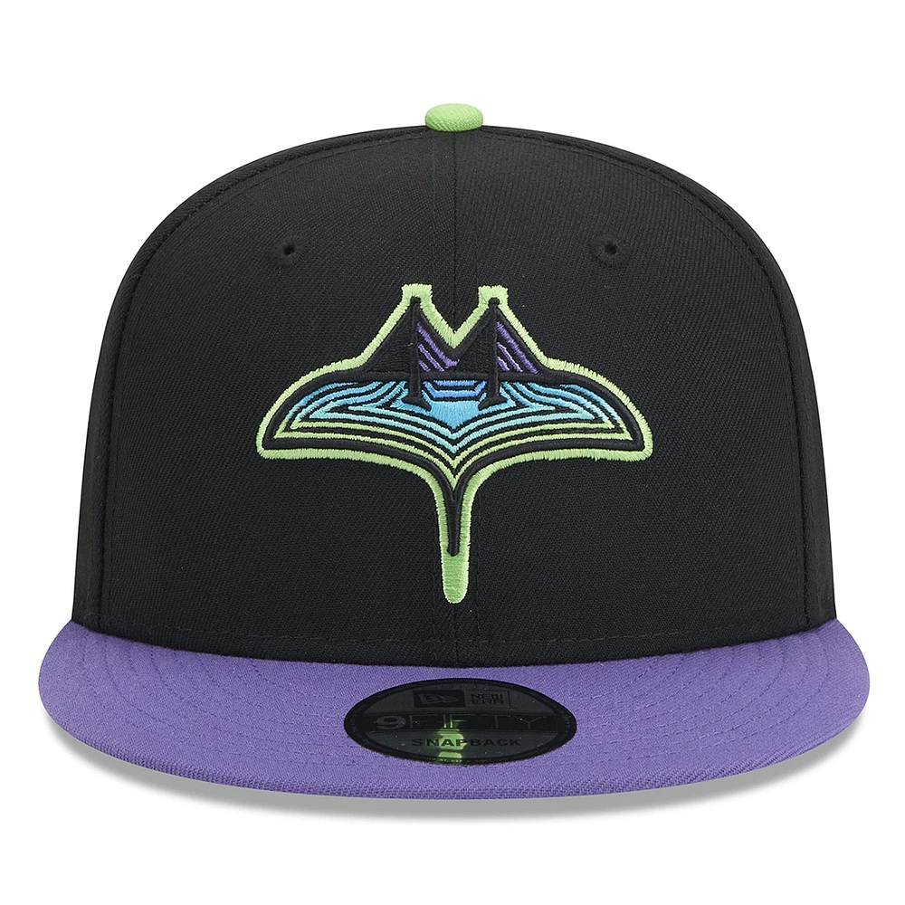 Casquette Snapback 9FIFTY Tampa Bay Rays 2024 City Connect New Era noire pour homme