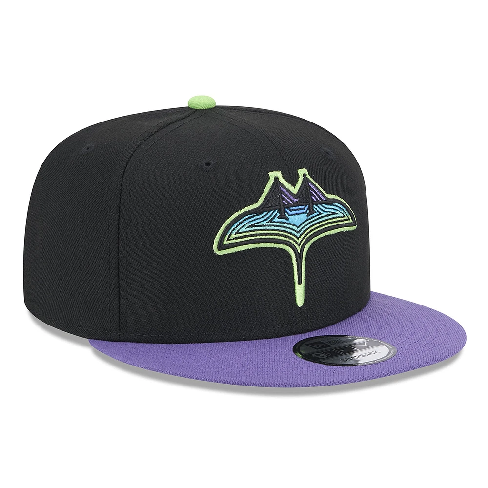 Casquette Snapback 9FIFTY Tampa Bay Rays 2024 City Connect New Era noire pour homme