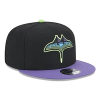 Casquette Snapback 9FIFTY Tampa Bay Rays 2024 City Connect New Era noire pour homme
