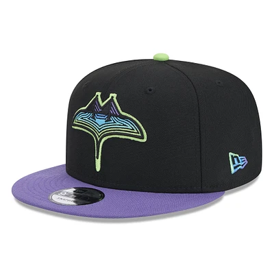 Casquette Snapback 9FIFTY Tampa Bay Rays 2024 City Connect New Era noire pour homme