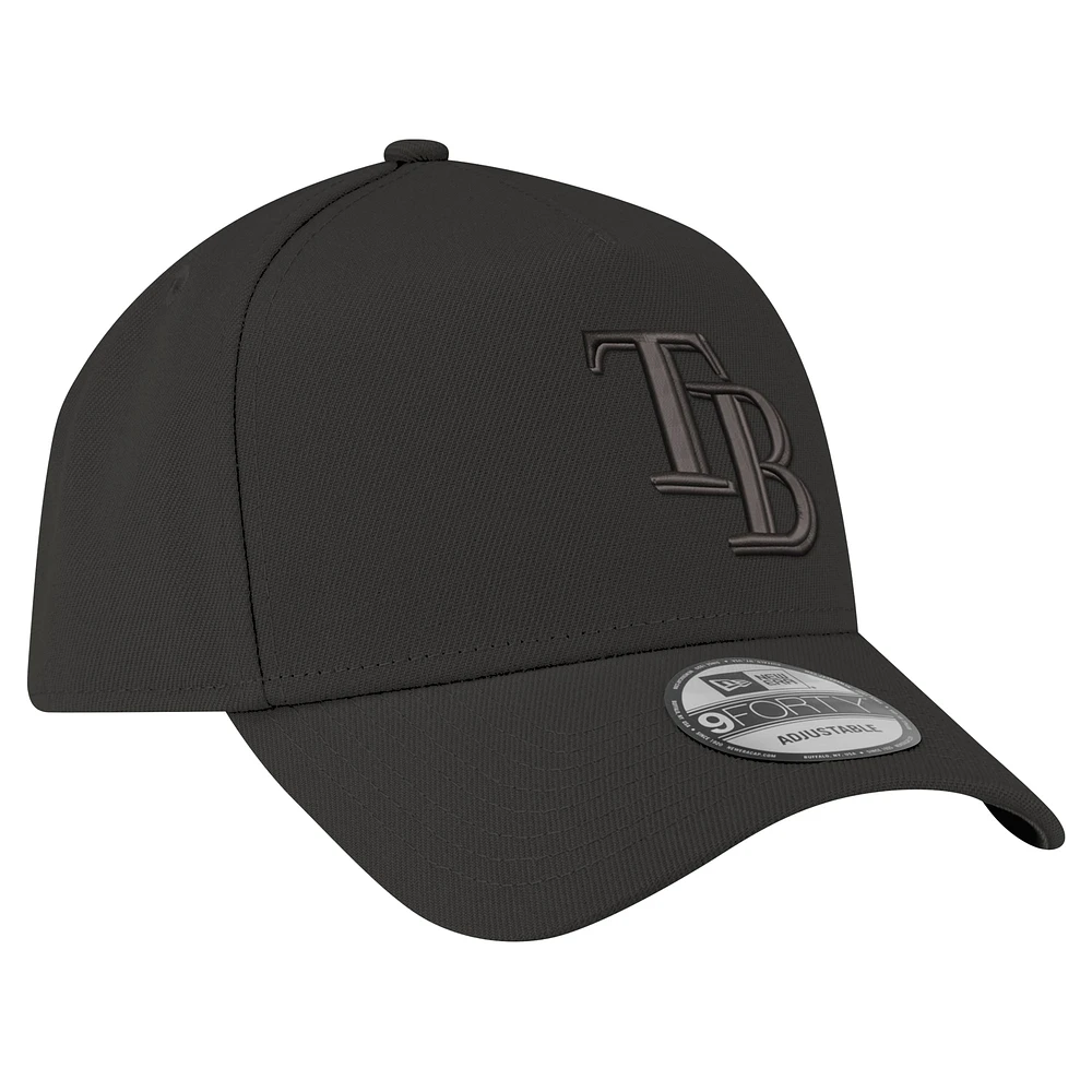 Casquette réglable noire A-Frame 9FORTY des Rays de Tampa Bay New Era pour hommes