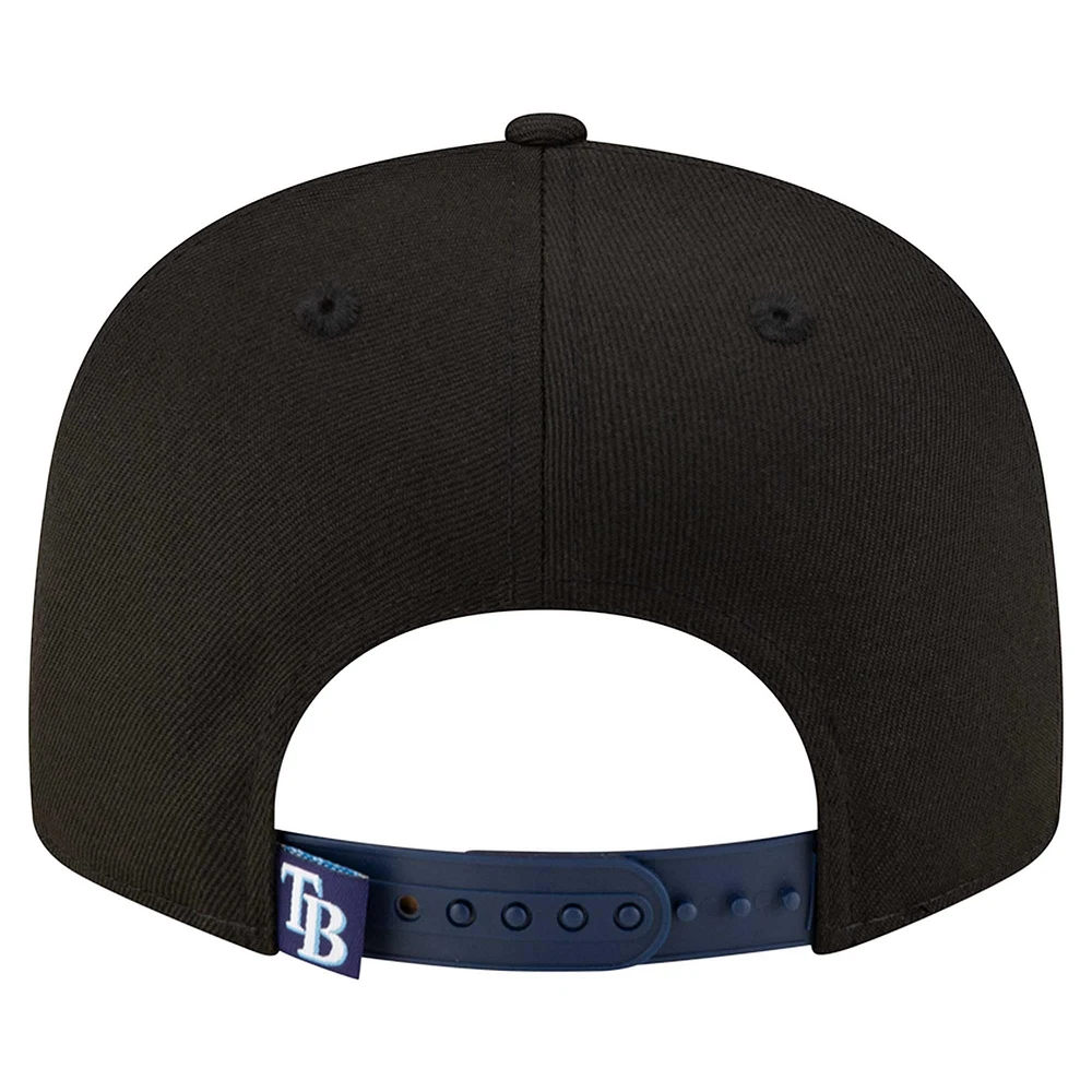 Casquette Snapback 9FIFTY Tampa Bay Rays noire New Era pour homme