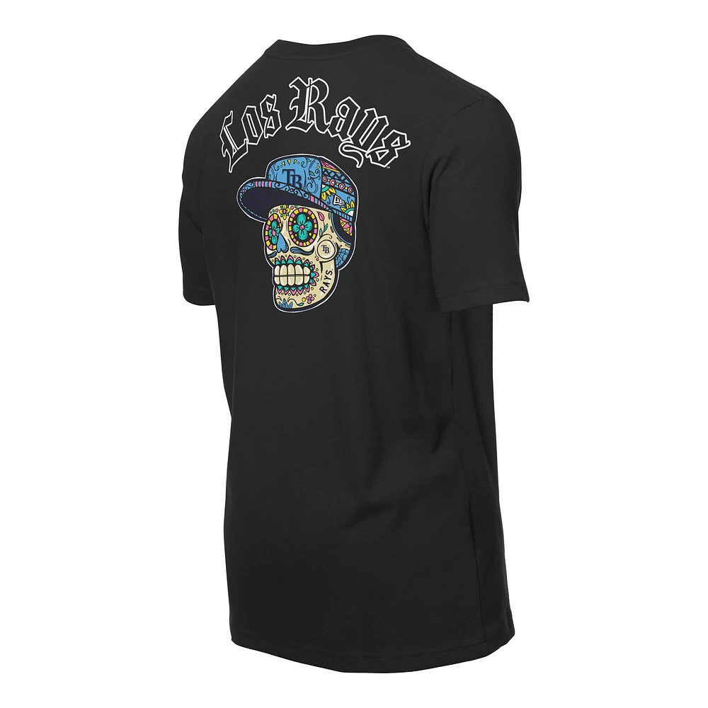 Men's New Era Black Tampa Bay Rays Sugar Skulls T-Shirt