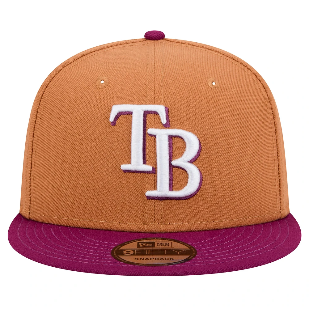 Men's New Era Brown/Purple Tampa Bay Rays Color Pack Two-Tone 9FIFTY Snapback Hat