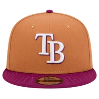 Men's New Era Brown/Purple Tampa Bay Rays Color Pack Two-Tone 9FIFTY Snapback Hat