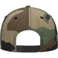 Men's New Era Camo Tampa Bay Rays Woodland Team Pop 9FORTY A-Frame Adjustable Hat