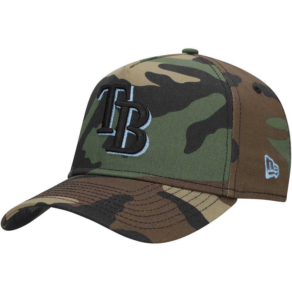 Casquette ajustable A-Frame 9FORTY Woodland Team Pop de Tampa Bay Rays de New Era pour homme