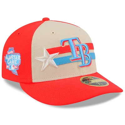 Casquette ajustée 59FIFTY à profil bas pour homme New Era Tampa Bay Rays 2024 MLB All-Star Game Crème