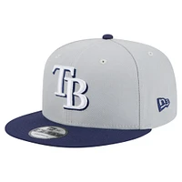 Casquette snapback 9FIFTY bicolore New Era pour homme, gris/bleu marine