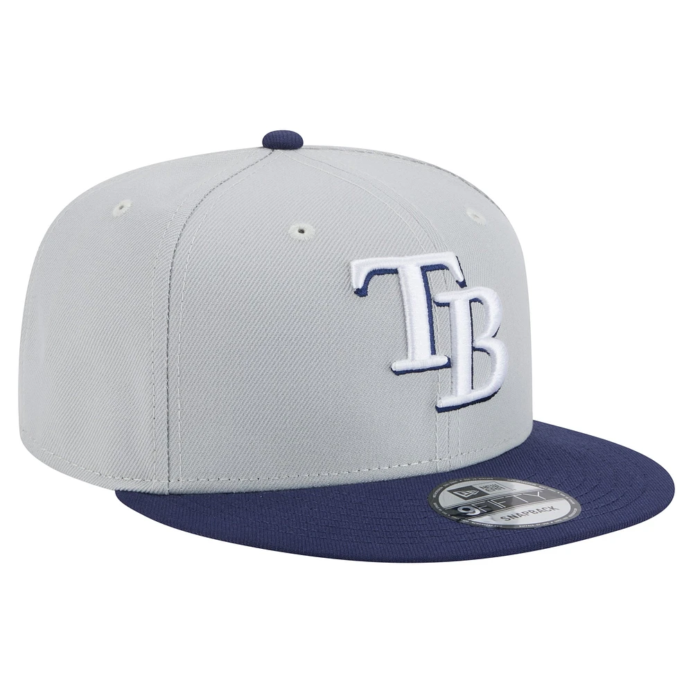 Casquette snapback 9FIFTY bicolore New Era pour homme, gris/bleu marine