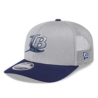 Men's New Era /Purple Tampa Bay Rays 2025 Batting Practice 9SEVENTY Stretch-Snap Trucker Hat