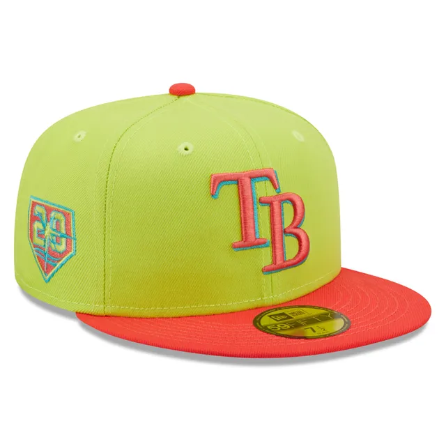 Men's New Era White Tampa Bay Rays Neon Eye 59FIFTY Fitted Hat