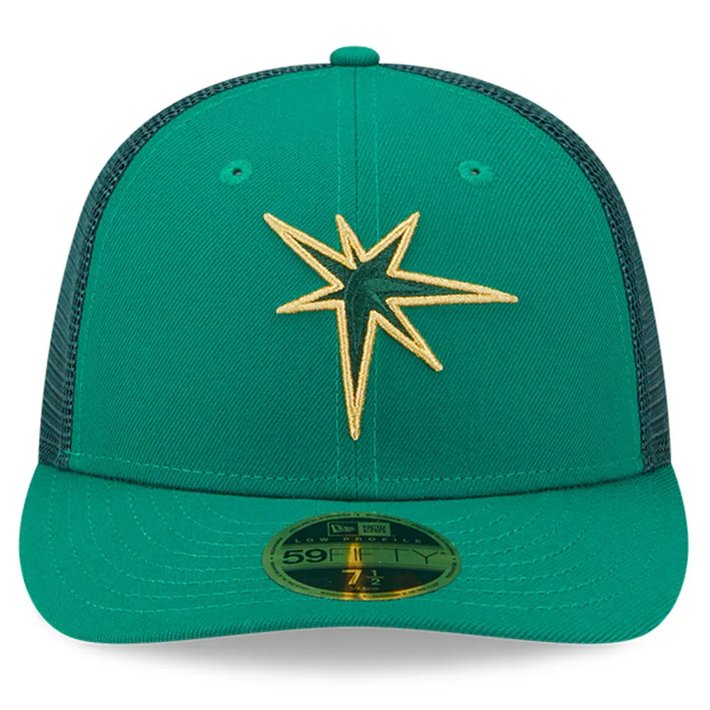 Tampa Bay Rays New Era Green Undervisor 59FIFTY Fitted Hat - Light Blue/Navy