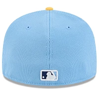 Casquette ajustée 59FIFTY Tampa Bay Rays 2025 bleu clair/doré New Era pour homme