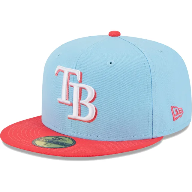 Men's New Era Light Blue/Neon Green Boston Red Sox Spring Basic Two-Tone 9FIFTY Snapback Hat