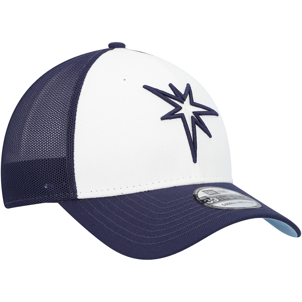 Men's New Era  Navy/White Tampa Bay Rays 2023 On-Field Batting Practice 39THIRTY Flex Hat