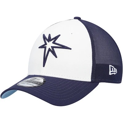 Men's New Era  Navy/White Tampa Bay Rays 2023 On-Field Batting Practice 39THIRTY Flex Hat