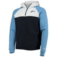 Men's New Era Navy/White Tampa Bay Rays Cooperstown Collection Quarter-Zip Hoodie Jacket