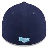 Casquette flexible 39THIRTY pour la fête des pères Rays de Tampa Bay 2024 New Era hommes, bleu marine